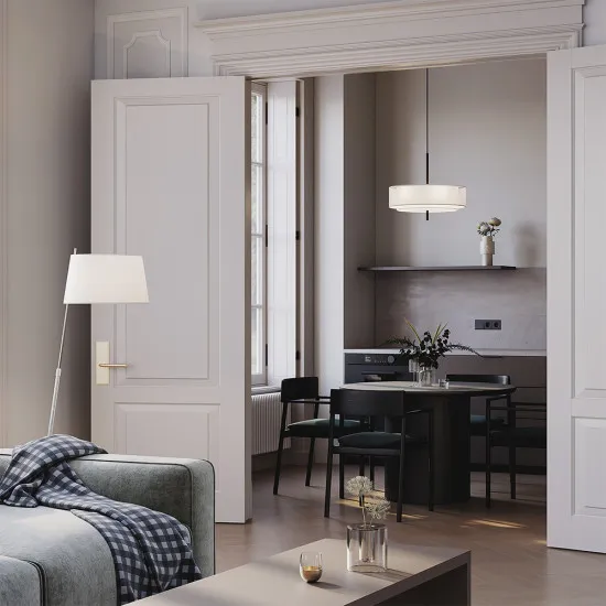 Maytoni Bergamo fekete-átlátszó függesztett lámpa (MAY-MOD613PL-05W1) E27 5 izzós IP20