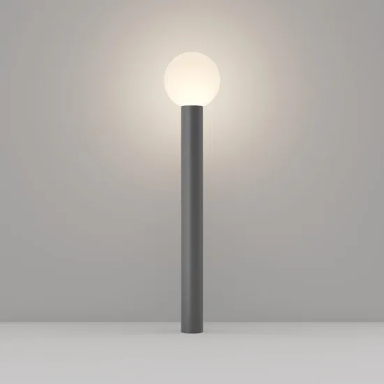 Maytoni Bold szürke-fehér kültéri állólámpa (MAY-O598FL-01GR) E27 1 izzós IP54