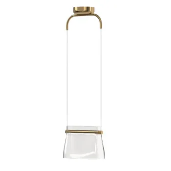 Maytoni Cabaret sárgaréz-átlátszó LED függesztett lámpa (MAY-MOD170PL-L8BS3K) LED 1 izzós IP20
