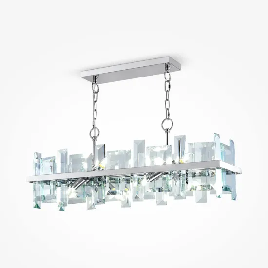 Maytoni Cerezo króm-átlátszó kristály függesztett lámpa (MAY-MOD201PL-08N) E14 8 izzós  IP20