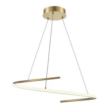 Maytoni Curve sárgaréz-fehér LED függesztett lámpa (MAY-MOD242PL-L33BSK) LED 1 izzós IP20