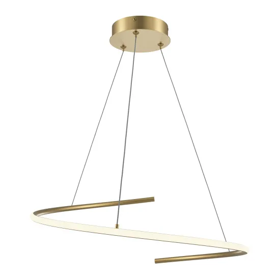 Maytoni Curve sárgaréz-fehér LED függesztett lámpa (MAY-MOD242PL-L33BSK) LED 1 izzós IP20