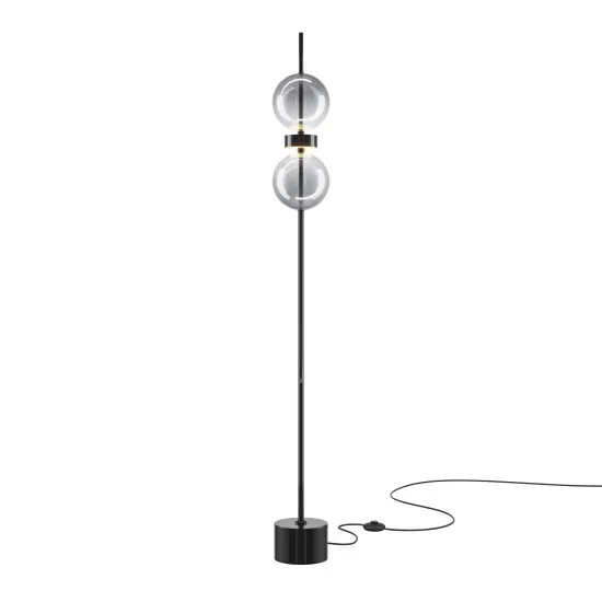 Maytoni Double Moon fekete-szürke LED állólámpa (MAY-MOD478FL-L15B3K) LED 1 izzós IP20