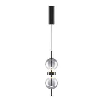 Maytoni Double Moon fekete-szürke LED függesztett lámpa (MAY-MOD478PL-L8B3K) LED 1 izzós IP20