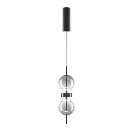 Maytoni Double Moon fekete-szürke LED függesztett lámpa (MAY-MOD478PL-L8B3K) LED 1 izzós IP20