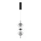 Maytoni Double Moon fekete-szürke LED függesztett lámpa (MAY-MOD478PL-L8B3K) LED 1 izzós IP20