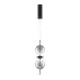 Maytoni Double Moon fekete-szürke LED függesztett lámpa (MAY-MOD478PL-L8B3K) LED 1 izzós IP20