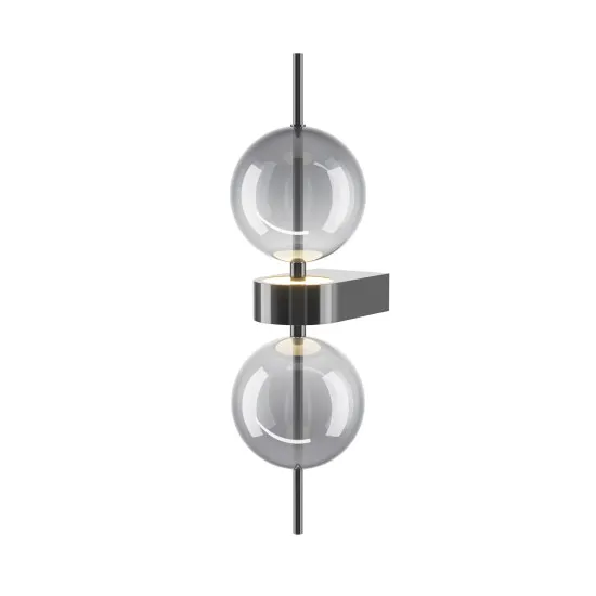 Maytoni Double Moon fekete-szürke LED fali lámpa (MAY-MOD478WL-L8B3K) LED 1 izzós IP20