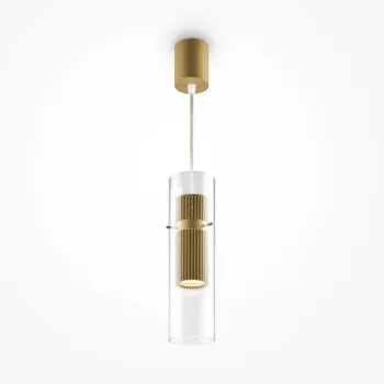 Maytoni Dynamics matt arany-átlátszó függesztett lámpa (MAY-MOD326PL-01MG) GU10 1 izzós IP20