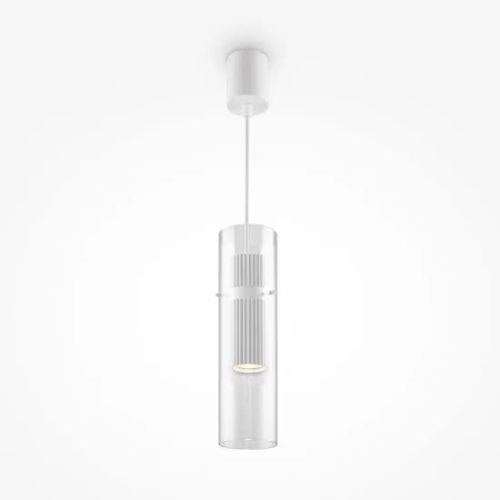 Maytoni Dynamics fehér-átlátszó függesztett lámpa (MAY-MOD326PL-01W) LED 1 izzós IP20