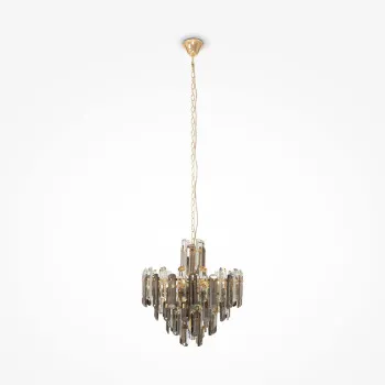 Maytoni Flare arany-átlátszó kristály függesztett lámpa (MAY-DIA200PL-06G) E14 6 IP20