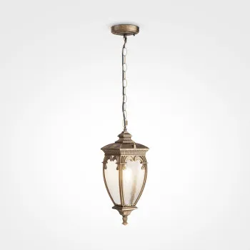 Maytoni Fleur antik arany-átlátszó kültéri függesztett lámpa (MAY-O414PL-01GB) E27 1 izzós IP44