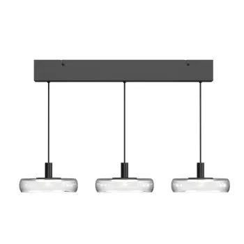 Maytoni Float fekete-átlátszó LED függesztett lámpa (MAY-MOD498PL-L25BK) LED 3 izzós IP20