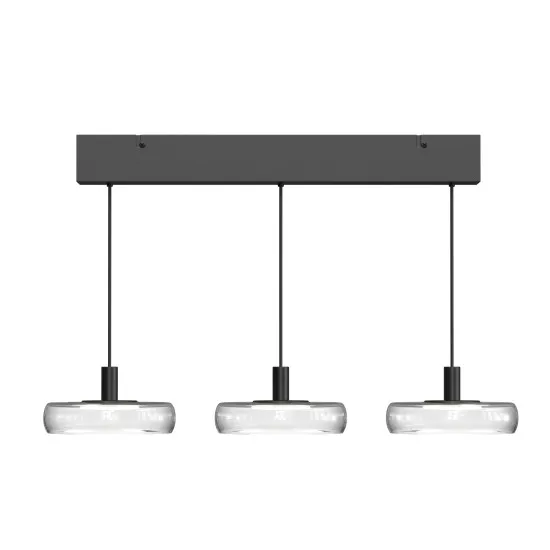 Maytoni Float fekete-átlátszó LED függesztett lámpa (MAY-MOD498PL-L25BK) LED 3 izzós IP20