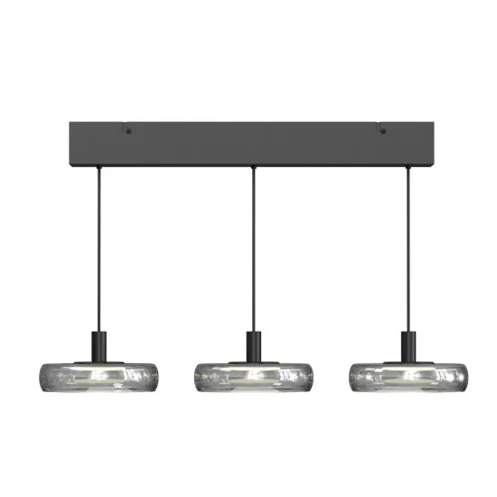 Maytoni Float fekete-átlátszó LED függesztett lámpa (MAY-MOD498PL-L25BK1) LED 3 izzós IP20