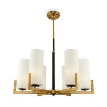 Maytoni Fortano fehér-arany függesztett lámpa (MAY-MOD089PL-06BS) E27 6 izzós  IP20