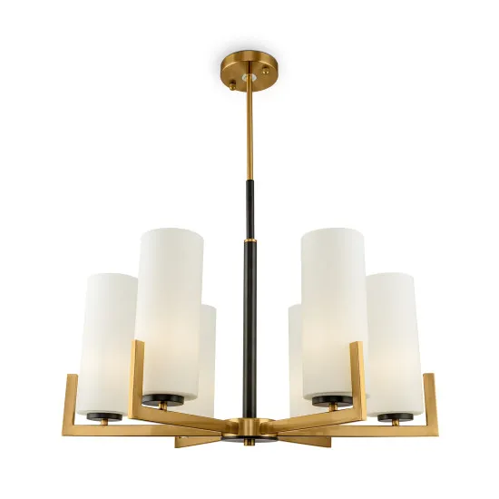 Maytoni Fortano fehér-arany függesztett lámpa (MAY-MOD089PL-06BS) E27 6 izzós  IP20