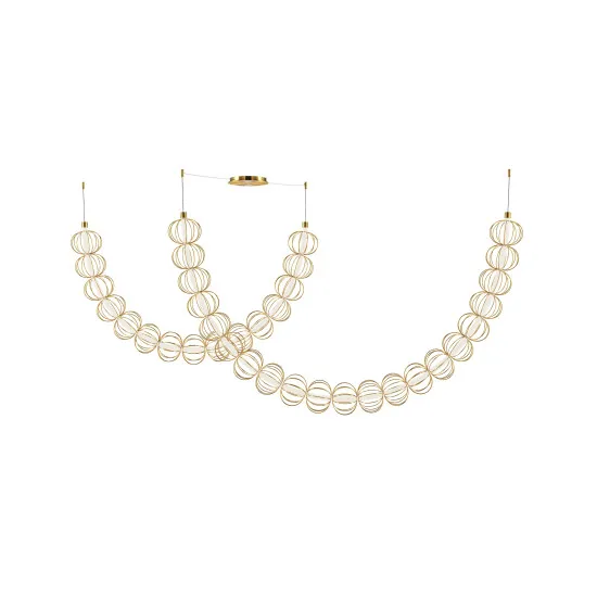 Maytoni Golden Cage arany LED függesztett lámpa (MAY-MOD216PL-L55G3K) LED 1 izzós IP20