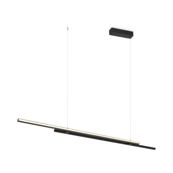 Maytoni Halo fekete-fehér LED függesztett lámpa (MAY-MOD005PL-L48BK) LED 1 izzós IP20