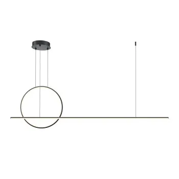 Maytoni Halo fekete-fehér LED függesztett lámpa (MAY-MOD247PL-L49BK) LED 1 izzós IP20