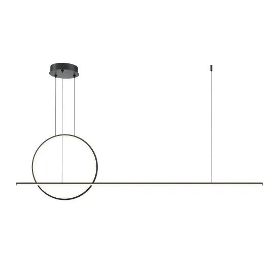 Maytoni Halo fekete-fehér LED függesztett lámpa (MAY-MOD247PL-L49BK) LED 1 izzós IP20