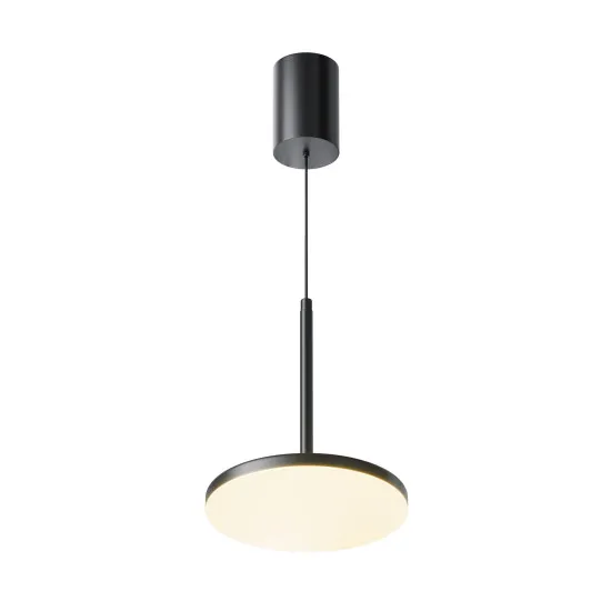 Maytoni Plato fekete LED függesztett lámpa (MAY-P076PL-L12W3K-B) LED 1 izzós IP20