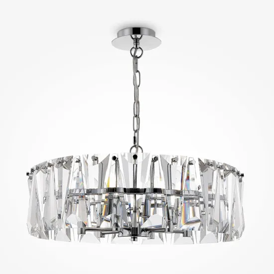 Maytoni Puntes króm-átlátszó kristály függesztett lámpa (MAY-MOD043PL-06CH) E14 6 izzós IP20