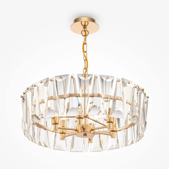 Maytoni Puntes arany-átlátszó kristály függesztett lámpa (MAY-MOD043PL-06G) E14 6 izzós IP20