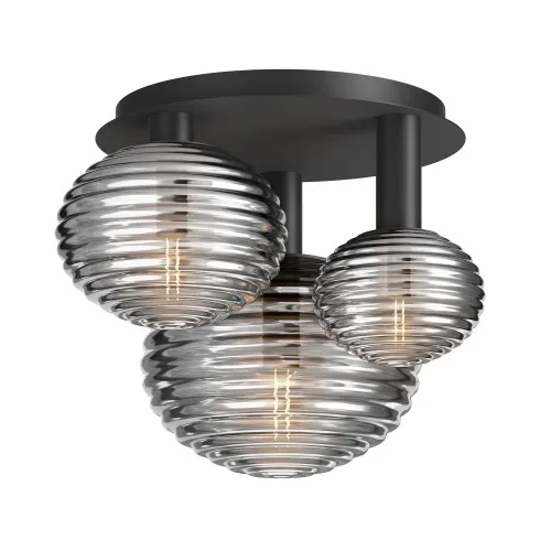 Maytoni Reels fekete-szürke mennyezeti lámpa (MAY-MOD268CL-03B) E14 3 izzós IP20