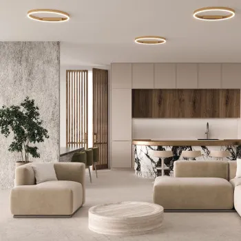 Maytoni Rim sárgaréz-fehér LED mennyezeti lámpa (MAY-MOD058CL-L35BSK) LED 1 izzós IP20