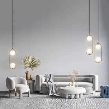 Maytoni Ring réz-fehér függesztett lámpa (MAY-MOD013PL-02BS1) G9 2 izzós IP20