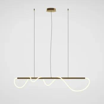 Maytoni Tau arany-fehér LED függesztett lámpa (MAY-MOD166PL-L30G3K) LED 1 izzós IP20