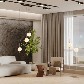 Maytoni The Sixth Sense sárgaréz-fehér LED állólámpa (MAY-Z020FL-L12BS3K) LED 1 izzós IP20