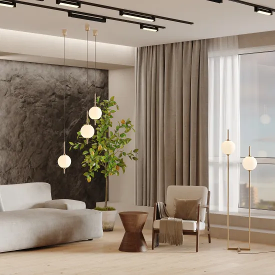 Maytoni The Sixth Sense sárgaréz-fehér LED állólámpa (MAY-Z020FL-L12BS3K) LED 1 izzós IP20