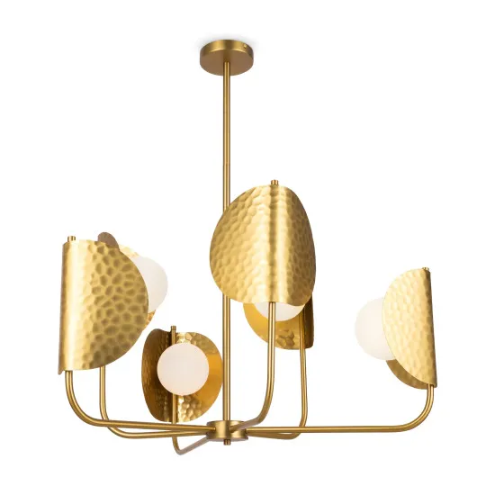 Maytoni Tropic sárgaréz-fehér függesztett lámpa (MAY-MOD164PL-06BS) G9 6 izzós IP20