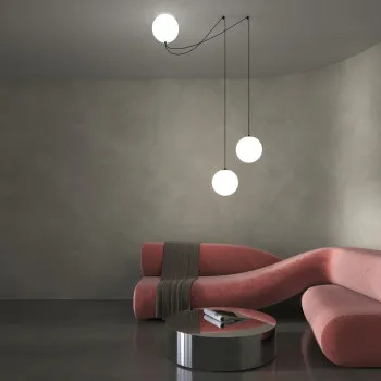 Maytoni Twins fekete-fehér LED függesztett lámpa (MAY-MOD427PL-L30B3K1) LED 1 izzós IP20