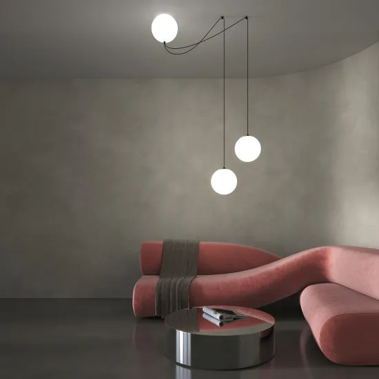 Maytoni Twins fekete-fehér LED függesztett lámpa (MAY-MOD427PL-L30B3K1) LED 1 izzós IP20