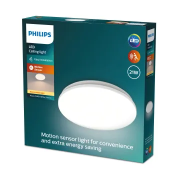 Philips Acuna fehér mozgásérzékelős LED mennyezeti lámpa (PHI-8720169296022) LED 1 izzós IP20