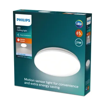 Philips Acuna fehér mozgásérzékelős LED mennyezeti lámpa (PHI-8720169296046) LED 1 izzós IP20