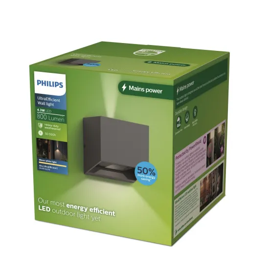 Philips Alix antracit LED kültéri fali lámpa (PHI-8720169351318) LED 1 izzós IP44