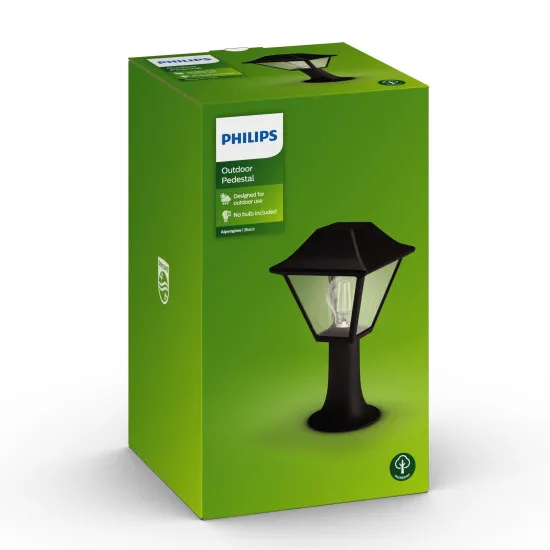 Philips Alpenglow fekete kültéri asztali lámpa (PHI-8718696158166) E27 1 izzós IP44