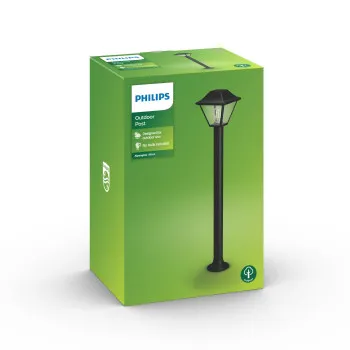 Philips Alpenglow fekete kültéri állólámpa (PHI-8718696158173) E27 1 izzós IP44