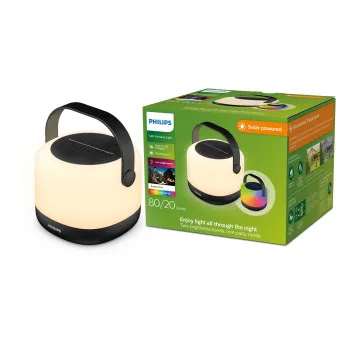 Philips Alula fehér napelemes LED kültéri asztali lámpa (PHI-8720169296503) LED 1 izzós IP44