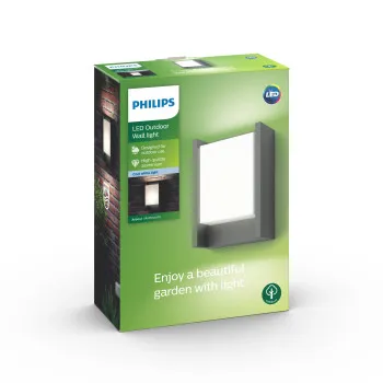 Philips Arbour antracit LED kültéri fali lámpa (PHI-8718696150474) LED 1 izzós IP44