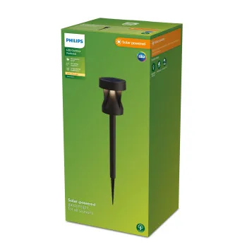 Philips Avery fekete napelemes LED kültéri leszúrható lámpa (PHI-8720169386877) LED 1 izzós IP44