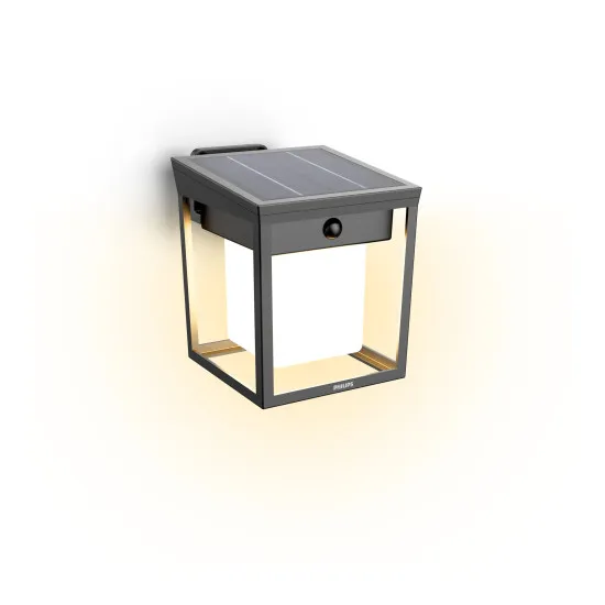 Philips Blaise antracit napelemes LED kültéri falikar (PHI-8720169362048) LED 1 izzós IP44