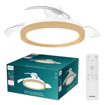Philips Bliss fehér-natúr mozgásérzékelős LED mennyezeti ventilátoros lámpa (PHI-8721103128294) LED 1 izzós IP20
