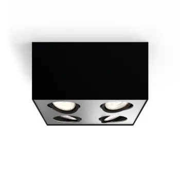 Philips Box fekete LED mennyezeti spotlámpa (PHI-8718696164556) LED 4 izzós IP20