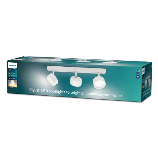 Philips Bracia fehér LED mennyezeti spotlámpa (PHI-8720169174788) LED 3 izzós IP20