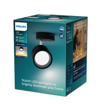 Philips Bracia fekete LED mennyezeti spotlámpa (PHI-8720169174825) LED 1 izzós IP20